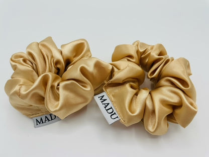 Champagne Satin Scrunchie