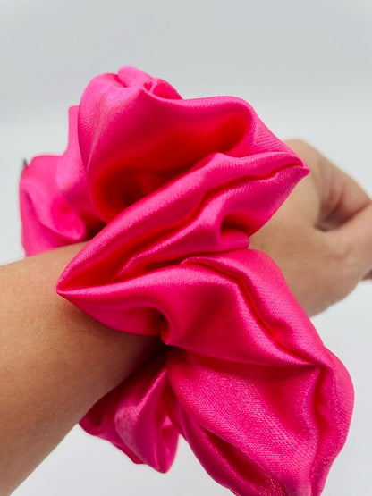 Satin Fuchsia Scrunchie