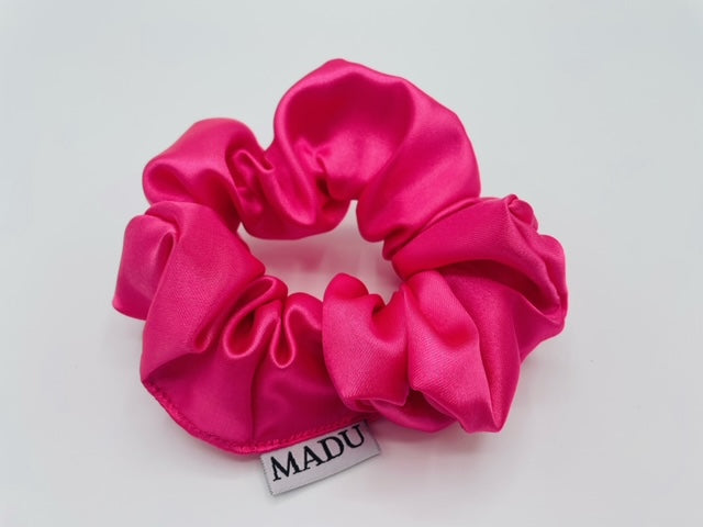 Satin Fuchsia Scrunchie