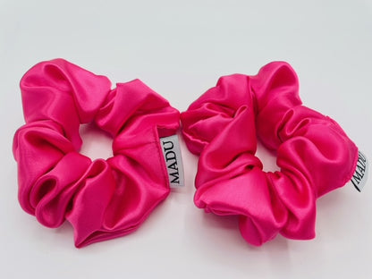 Satin Fuchsia Scrunchie