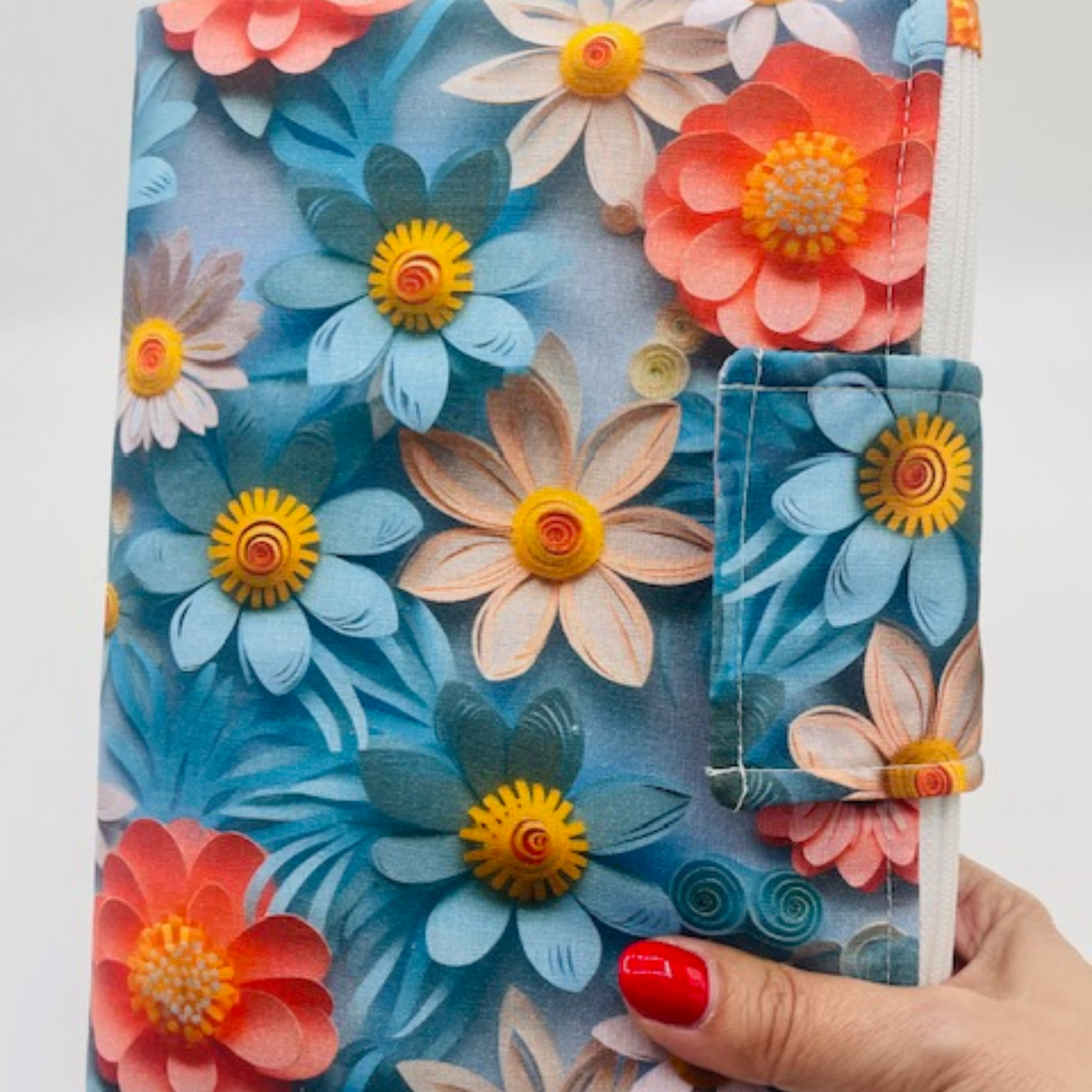Capa de agenda com estojo florida